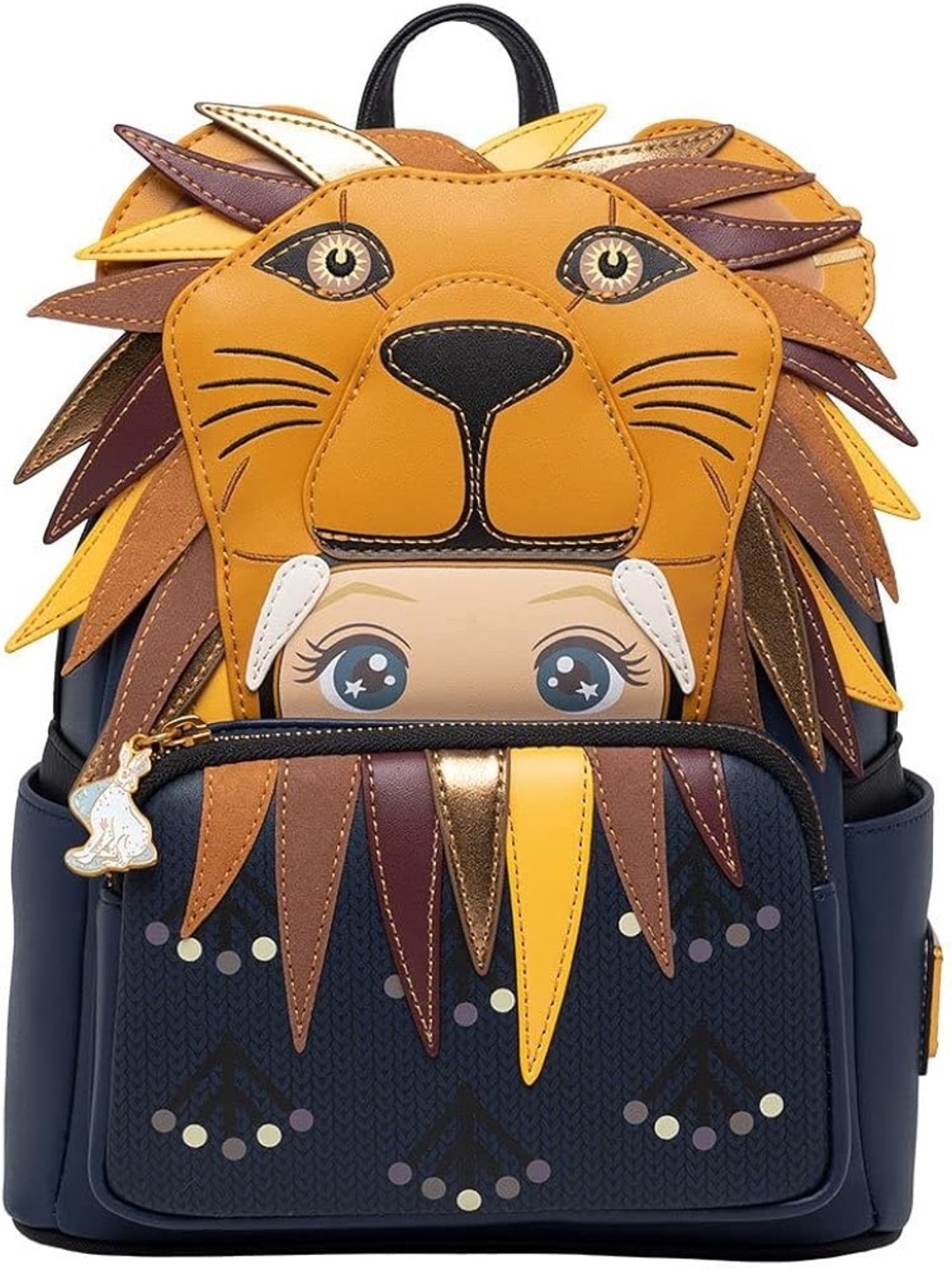 Kids Lion Character Backpack - Navy & Mustard